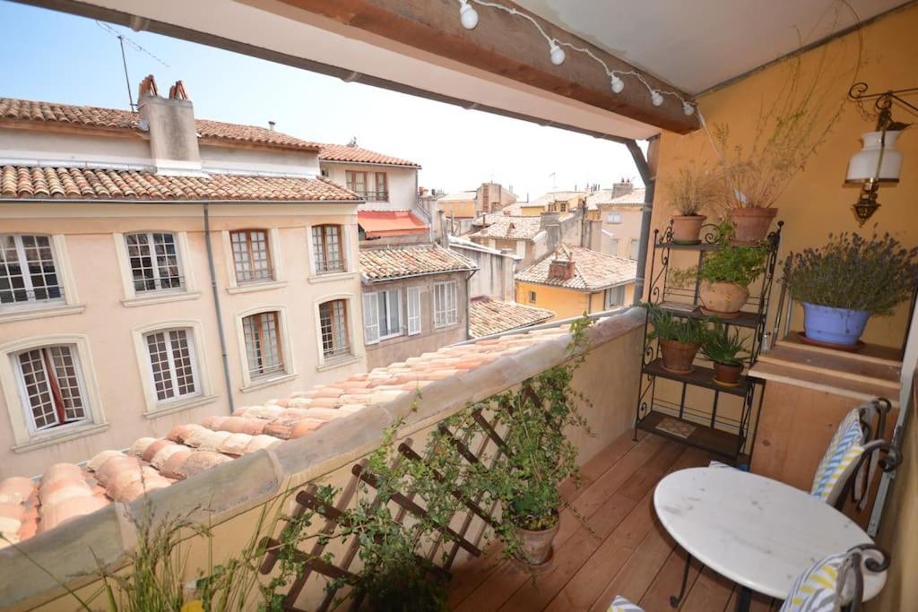 Le Dix Duplex Historical Center Balcony With View And Air Conditioning Aix-en-Provence Bagian luar foto